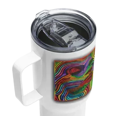 25oz Abstract Woman Travel Mug - Dip n' Design
