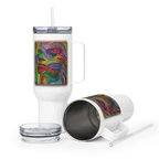 40oz Abstract Woman Travel Mug - Dip n' Design