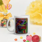 11oz Abstract Woman White Glossy Coffee Mug - Dip n' Design