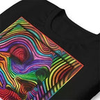 Abstract Woman Black Unisex T-Shirt - Dip n'Design
