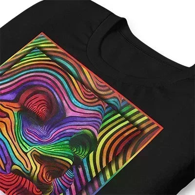 Abstract Woman Black Unisex T-Shirt - Dip n'Design