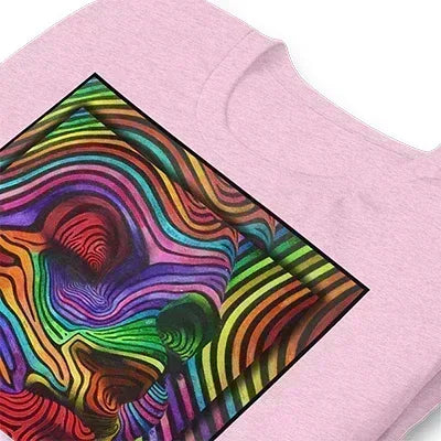 Abstract Woman Soft Pink Unisex T-Shirt - Dip n'Design