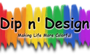 Dip n' Design Logo with Slogan - Transparent Background