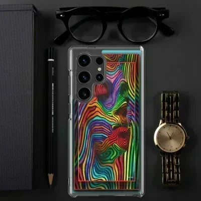 Abstract Woman Samsung© Galaxy S24 Ultra Clear Phone Case - Dip n' Design