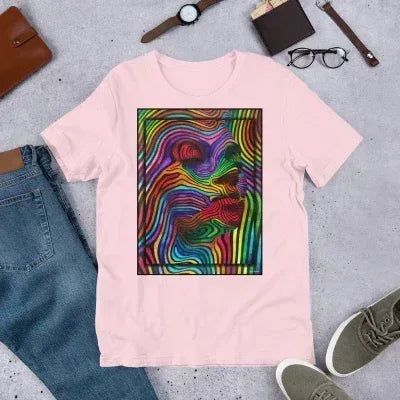 Soft Pink Abstract Woman Unisex T-Shirt - Dip n'Design