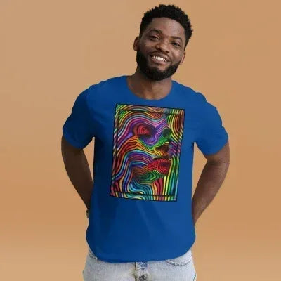 True Royal Blue Abstract Woman Unisex T-Shirt - Dip n'Design
