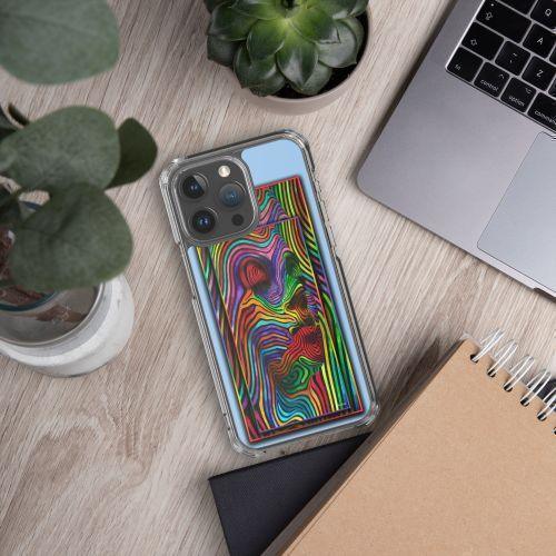 iPhone© 15 Pro Max Clear Phone Case - Abstrac Woman - Dip n' Design