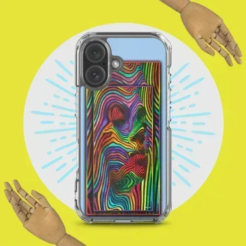 iPhone© 16 Clear Phone Case - Abstrac Woman - Dip n' Design