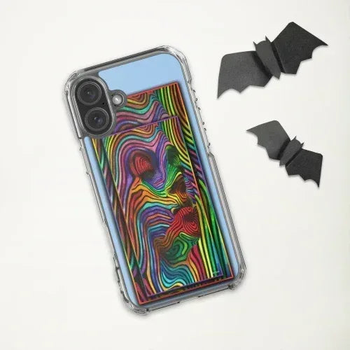 iPhone© 16 Plus Clear Phone Case - Abstrac Woman - Dip n' Design