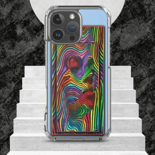 iPhone© 16 Pro Max Clear Phone Case - Abstrac Woman - Dip n' Design