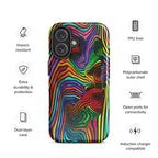 Abstract Woman iPhone© Glossy Tough Phone Case with features listed - Dip n' Design