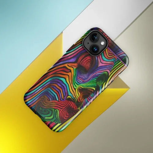 iPhone© 15 Plus Glossy Tough Phone Case - Abstrac Woman - Dip n' Design